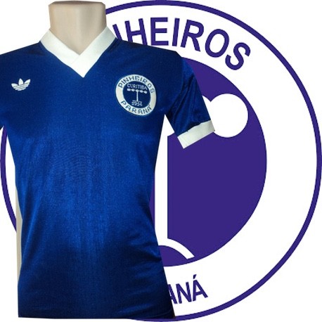 Camisa retrô Pinheiros logo azul 