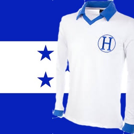 Camisa retrô Honduras branca ML - 1982