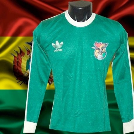 Camisa retrô Bolivia logo verde ML - 1980