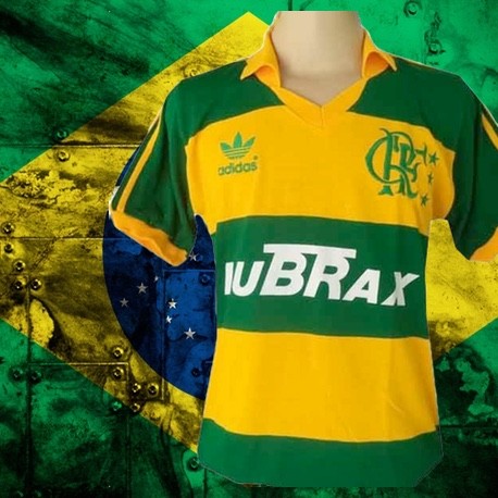 Camisa retrô Flamengo Lubrax tradicional