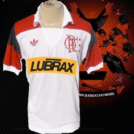 Camisa retrô Flamengo branca - 1980
