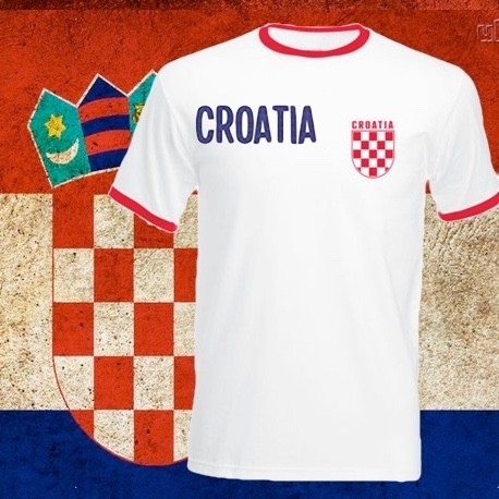 Camisa retrô Croacia vermelha