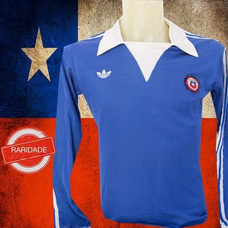 Camisa retrô Chile vermelha -1982