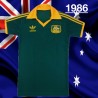 Camisa retrô da Australia verde logo 1986