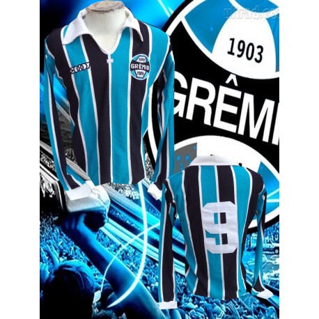  - Camisa retrô Grêmio ML coca preta - 1988