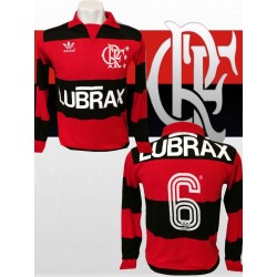 Camisa retrô Flamengo Lubrax tradicional