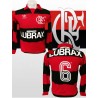 Camisa retrô Flamengo Lubrax tradicional ML gola polo