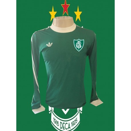 Camisa retrô América branca gola redonda logo