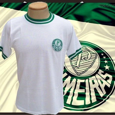 Camisa retrô Palmeiras branca - 1970 