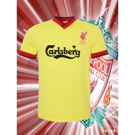 Camisa retrô Liverpool amarela Carlberg - ENG