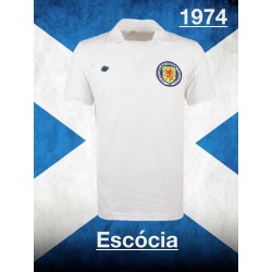 Camisa retrô Escocia Branca 1974