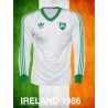 Camisa retrô Irlanda verde -1986