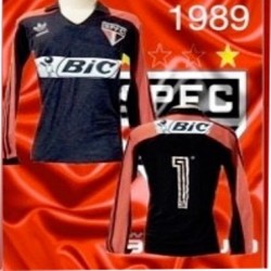 Camisa retrô São Paulo campeão Paulista - 1987 Bic Tricolor