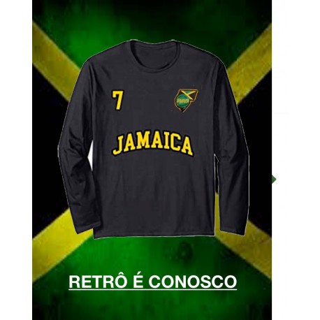 Camisa Retrô Jamaica branca ML