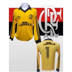 Camisa retrô Flamengo goleiro verde lubrax 1987-92