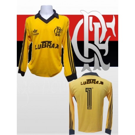 Camisa retrô Flamengo goleiro verde lubrax 1987-92
