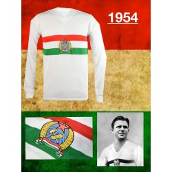 Camisa retrô Hungria branca 1950