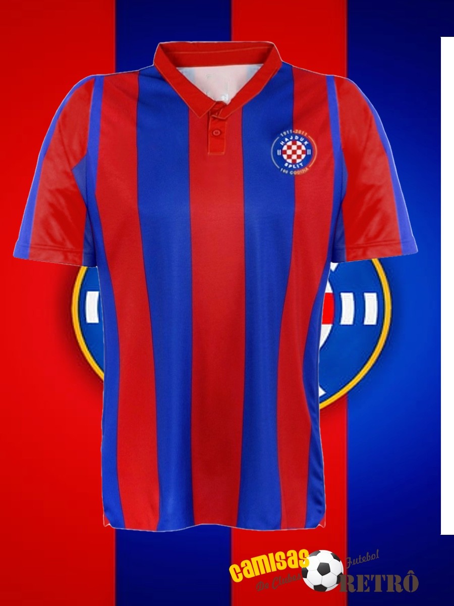 Camisa retrô Hadjuk split branca 1980 - CRO