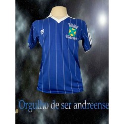 Camisa retrô Santo André azul 1985
