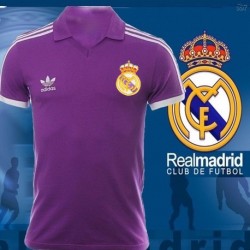 Camisa Retrô Real Madrid branca ML - ESP