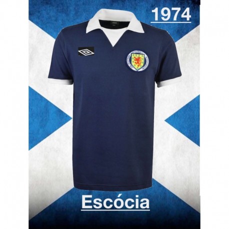 Camisa retrô Escocia 1974