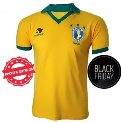 Camisa Seleção 1986 Topper gola polo