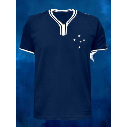 Camisa azul retrô Cruzeiro - 1968 gola em V