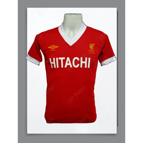 Camisa retrô Liverpool Hitachi vermelha 1978 - ENG