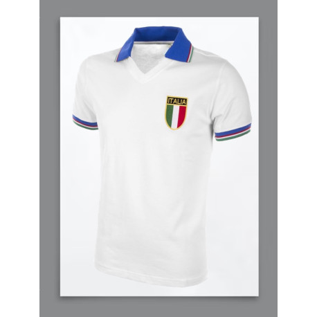 Camisa Retrô da Italia Branca- 1982
