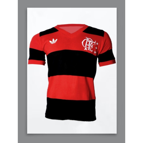 Camisa retrô Flamengo logo - 1982
