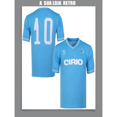 Camisa Retrô Napoli Azul Cirio 1984- 85 - ITA