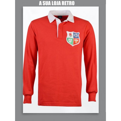 Camisa retrô de Rugby lions vermelha ML