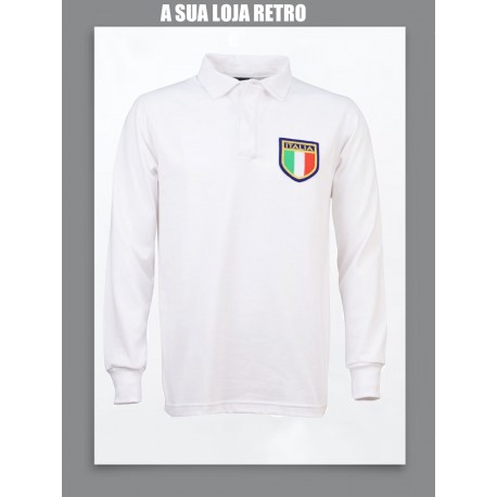 Camisa retrô de rugby Italia ML - 1980