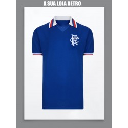 Camisa Retrô Glasgow Rangers gola polo ESC