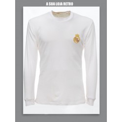 Camisa Retrô Real Madrid branca ML - ESP