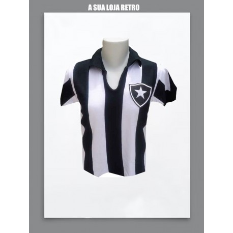 Camisa retrô Botafogo baby look tradicional