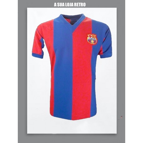 Camisa retrô Barcelona ML gola redonda - 1970