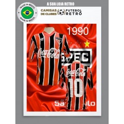 Camisa retro São Paulo FC tricolor coca cola
