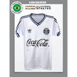  Camisa retrô Grêmio comemorativa branca coca cola gola V