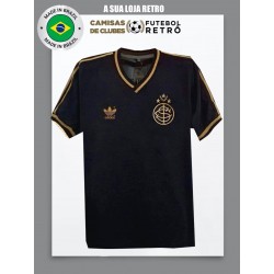 Camisa retrô inter preta dourada comemorativa 80/90