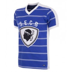 Camisa retrô SC Bastia listrada 1977 - FRA