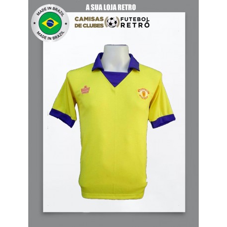 Camisa retrô Manchester United amarela admiral- ENG