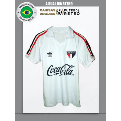 Camisa retro São Paulo Logo Branca coca cola