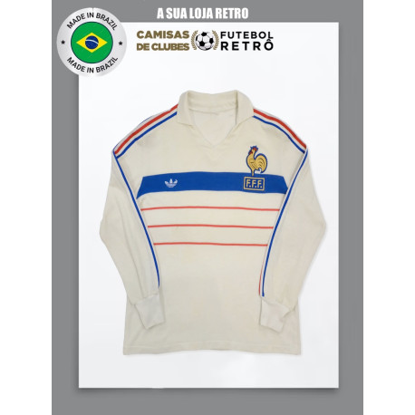 Camisa retrô França branca Logo ml 1998