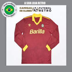 Camisa Retrô Roma Ml logo Barilla Roxa - ITA