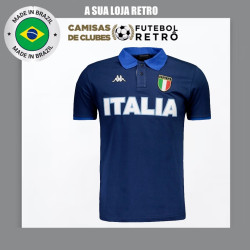 Camisa Retrô da Italia kappa Azul Marinho