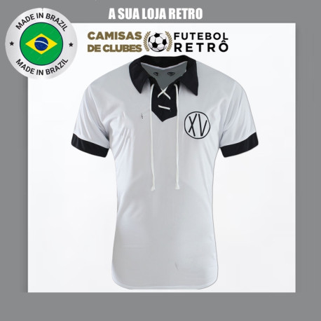 Camisa retrô XV de Piracicaba Branca Cordinha