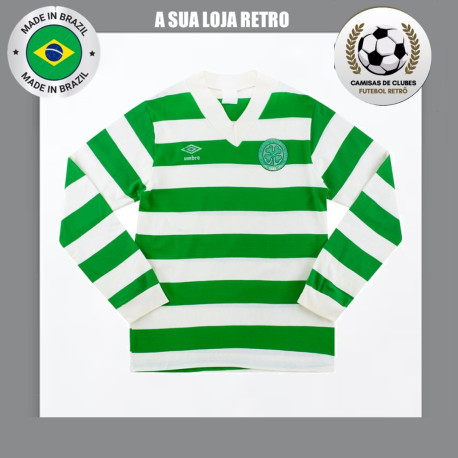 Camisa retrô Celtic 1986 ML - ESC