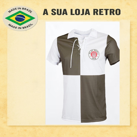 Camisa retrô st Pauli Cordinha Xadrez