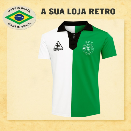 Camisa Retrô Sporting de portugal gola polo- POR